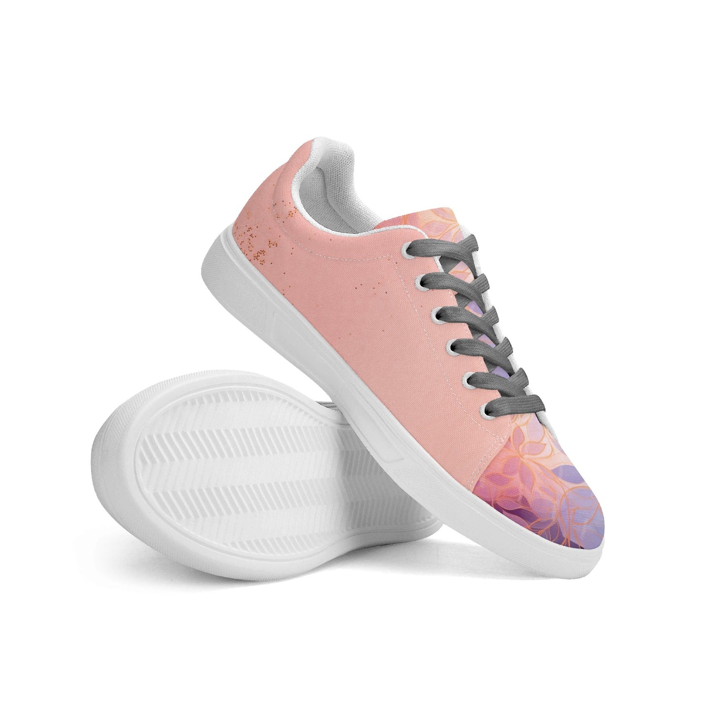 Pinky Flower Low Top Canvas Shoes