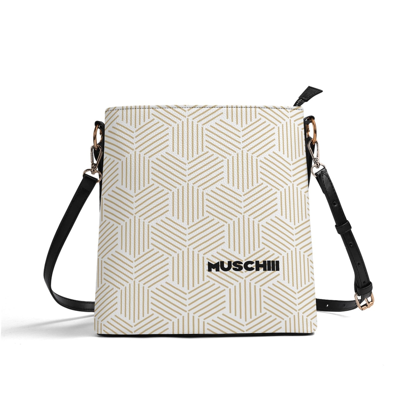 Elegant PU Leather Shoulder Bucket Bag for Women - Adjustable Strap & Secure Zipper Closure
