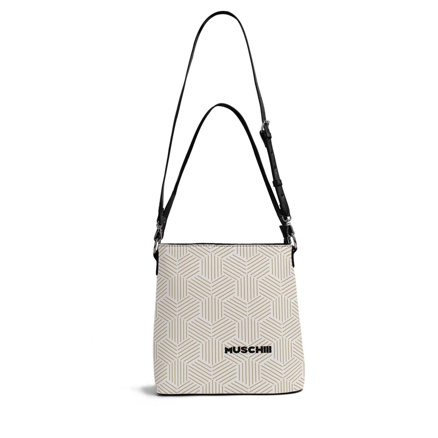 Elegant PU Leather Shoulder Bucket Bag for Women - Adjustable Strap & Secure Zipper Closure