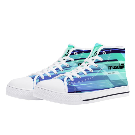 Stylish Womens High Top Canvas Shoes for Casual Outings and Morning Walks