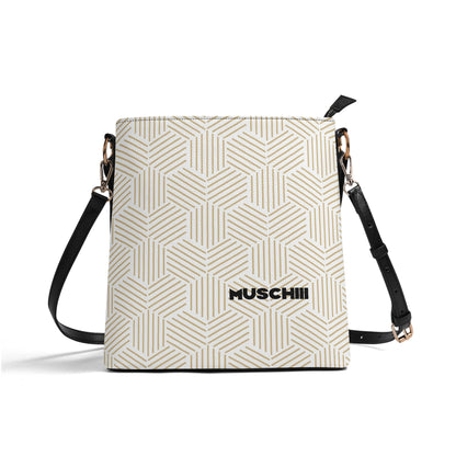 Elegant PU Leather Shoulder Bucket Bag for Women - Adjustable Strap & Secure Zipper Closure