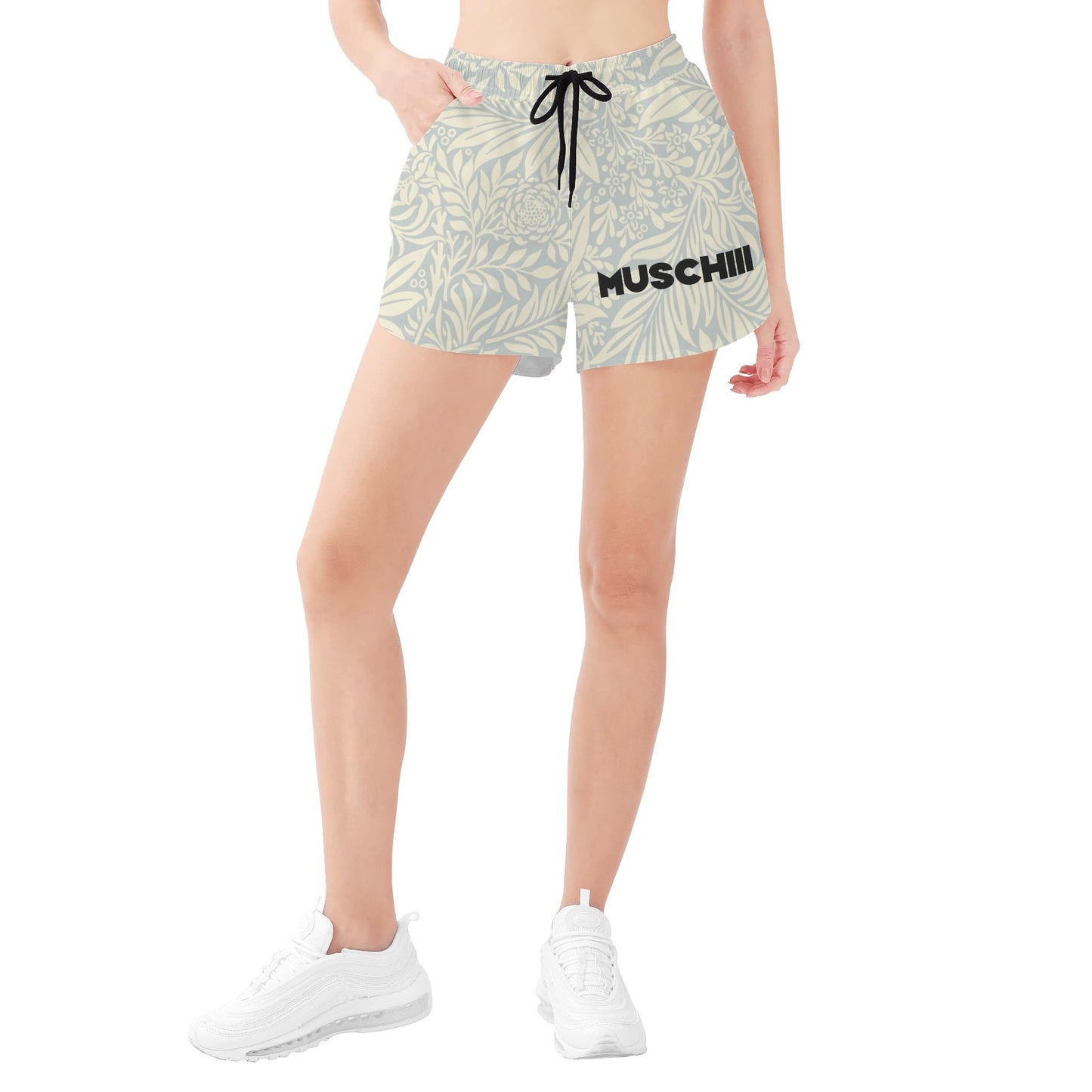 Womens Polyester Beach Shorts with Drawstring Waist - Perfect for Lounge, Workout & Daily Wear