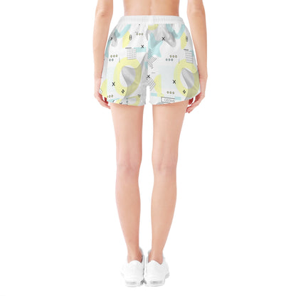 Summer Fit Womens Beach Shorts with Hand Pockets & Secure Drawstring Closure
