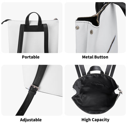Womens Waterproof Leather Leisure Backpack - Large Compartments for Books, Laptop, and Daily Essentials